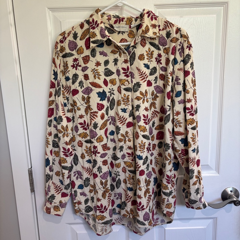 Lemon Grass Leaf Patterned shirt